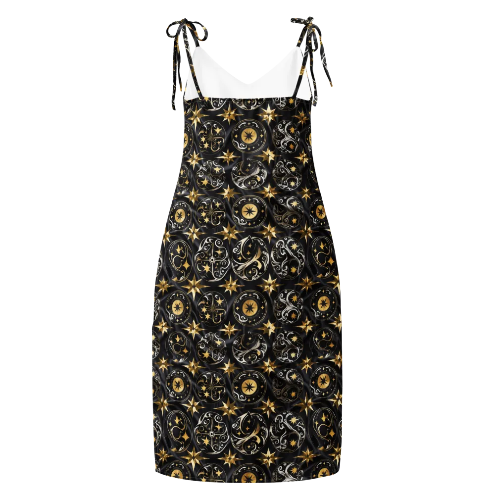 Midnight Compass on Slip Dress — Back