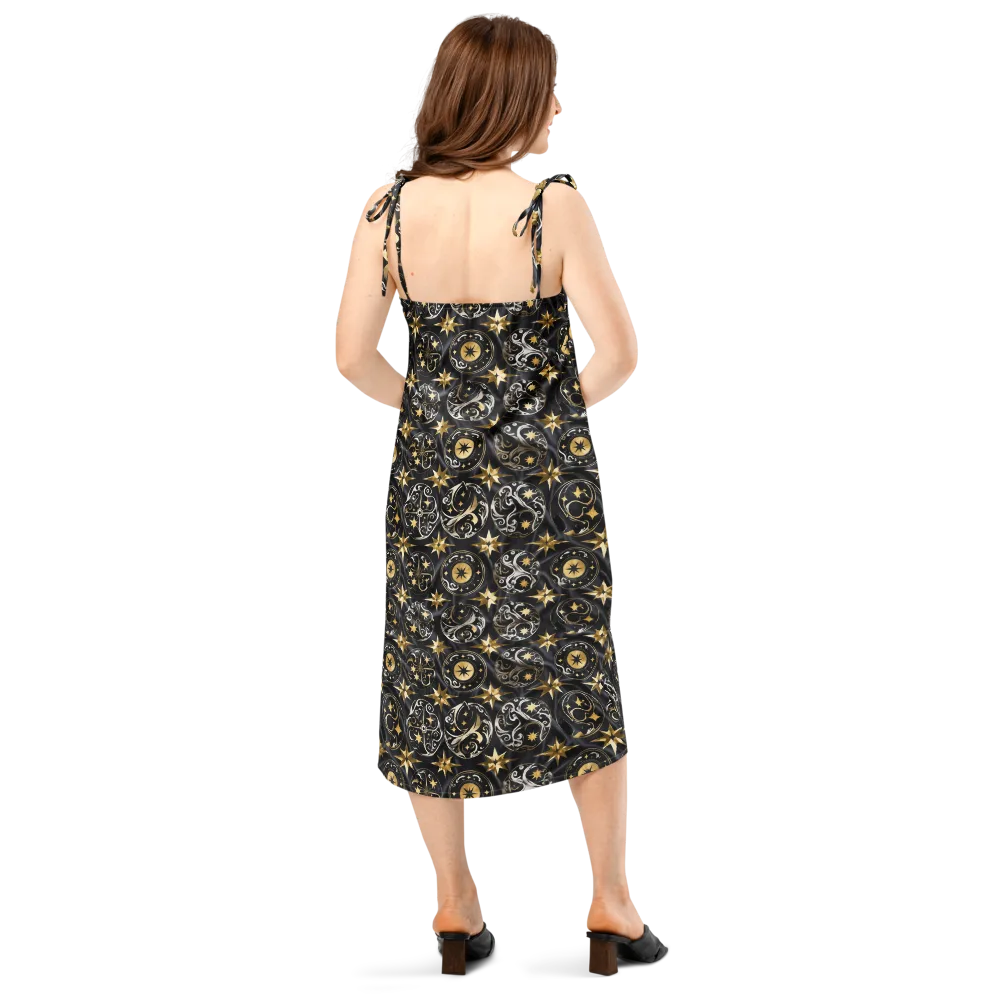 Midnight Compass on Slip Dress — Back