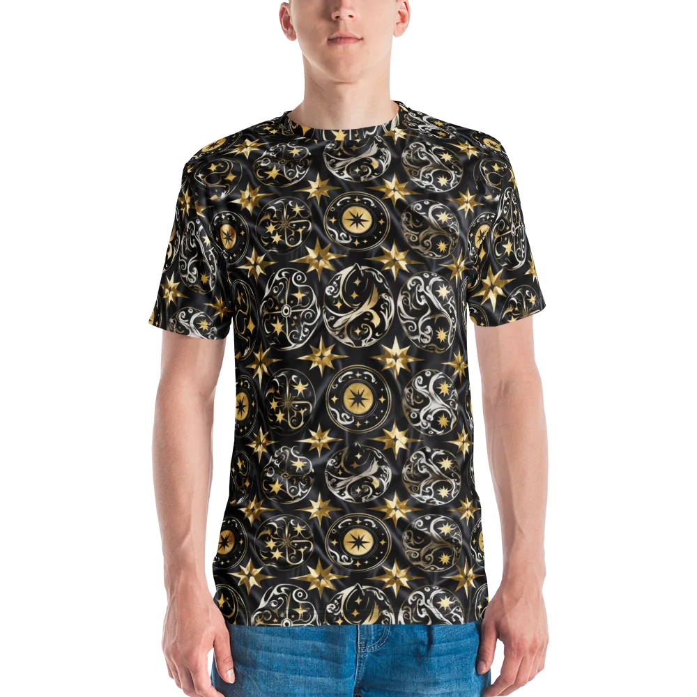 Midnight Compass on Men's Crew Neck T-Shirt — Front