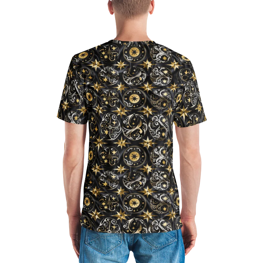 Midnight Compass on Men's Crew Neck T-Shirt — Back