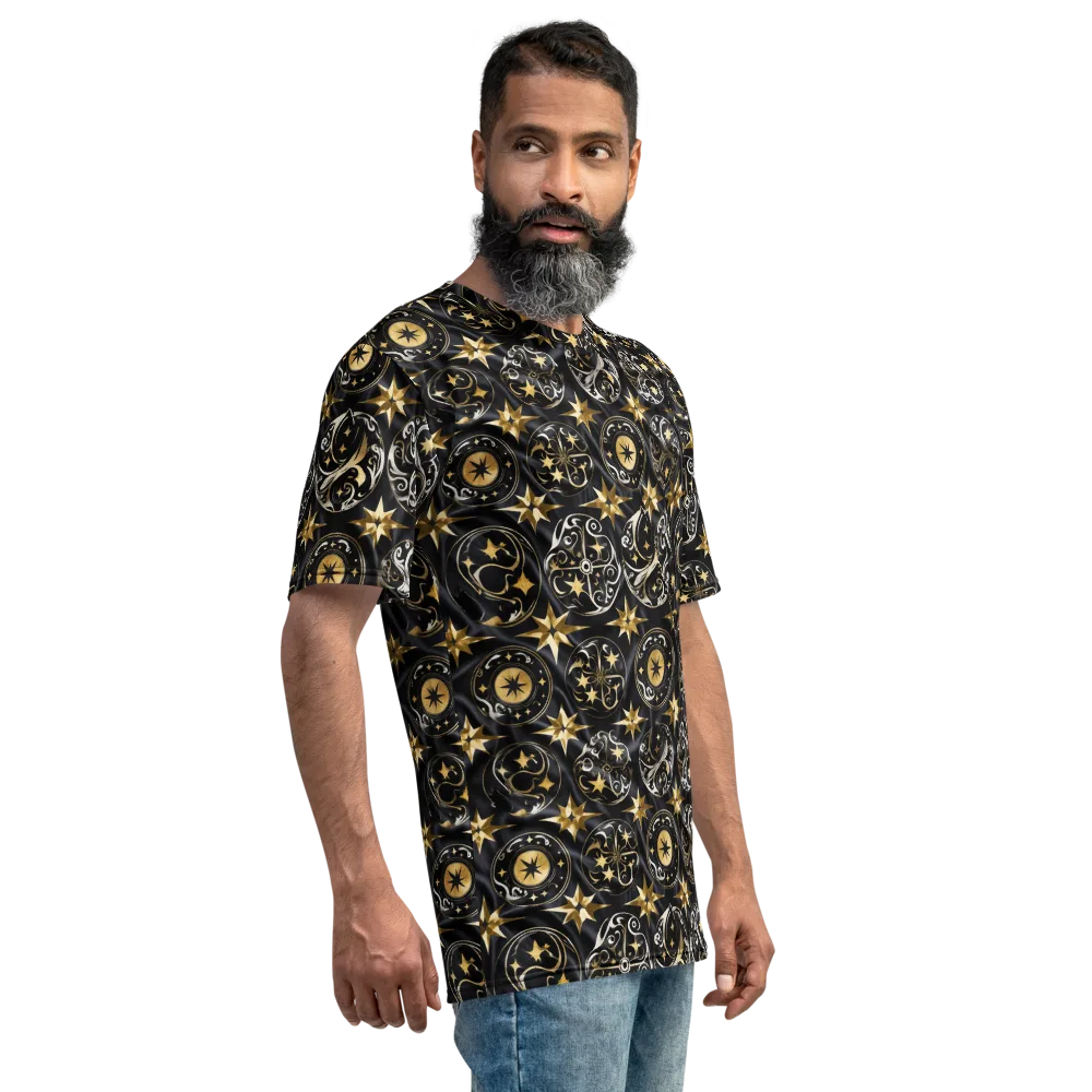Midnight Compass on Men's Crew Neck T-Shirt — Right