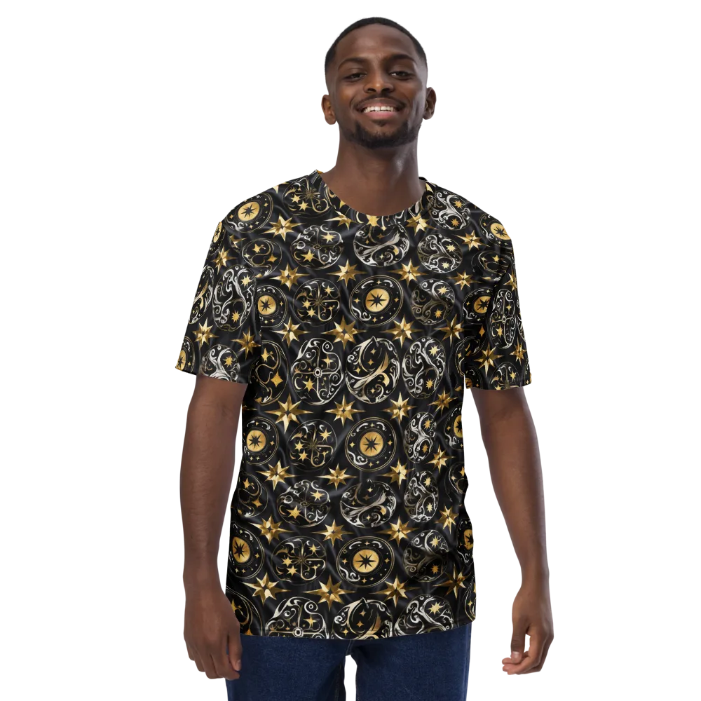 Midnight Compass on Men's Crew Neck T-Shirt — Front