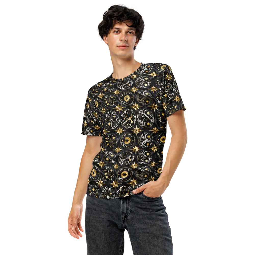 Midnight Compass on Men's Crew Neck T-Shirt — Front