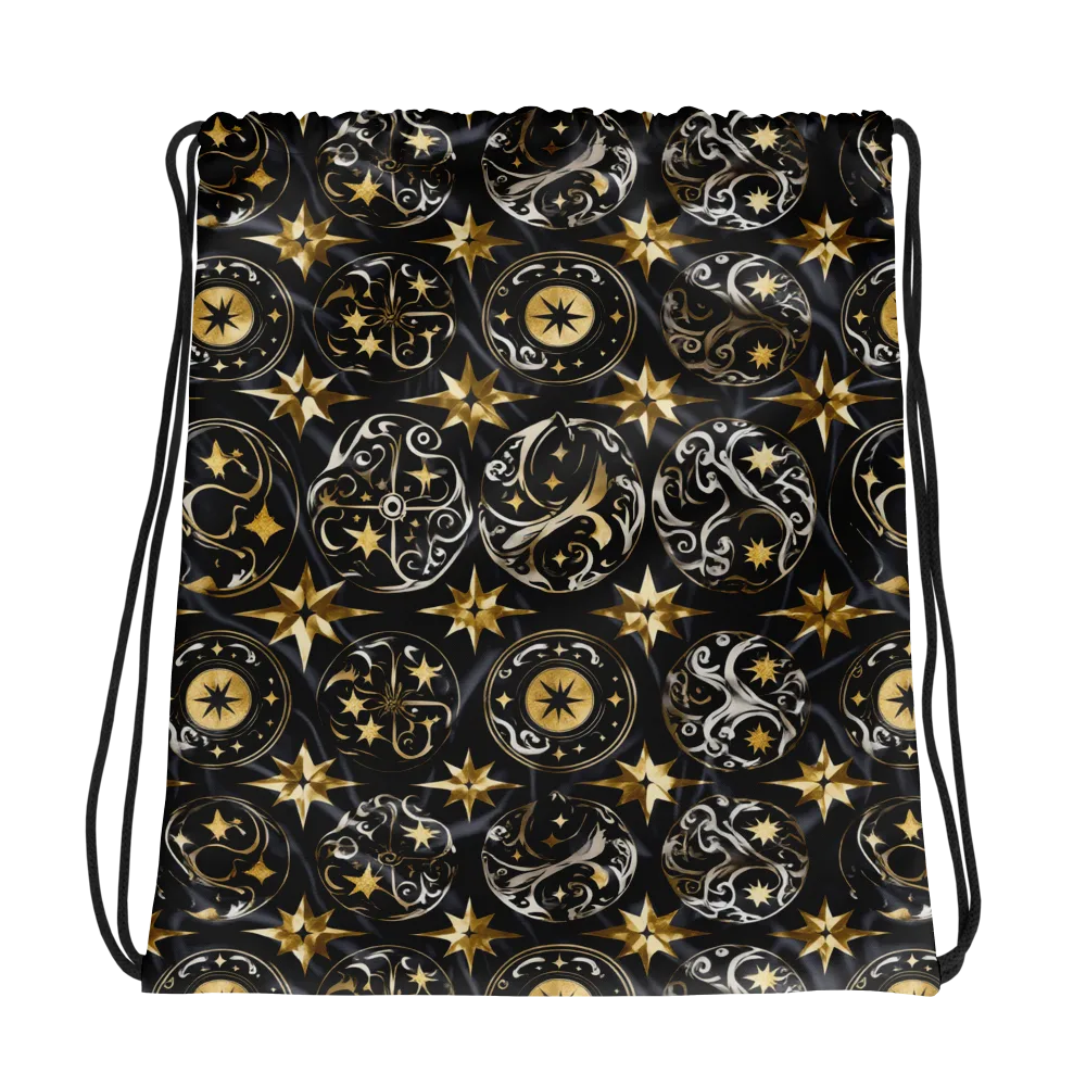 Midnight Compass on Drawstring Bag — Photo