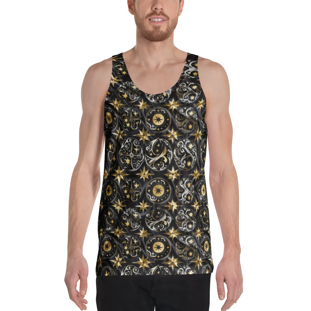 Midnight Compass on Men's Tank Top — Front