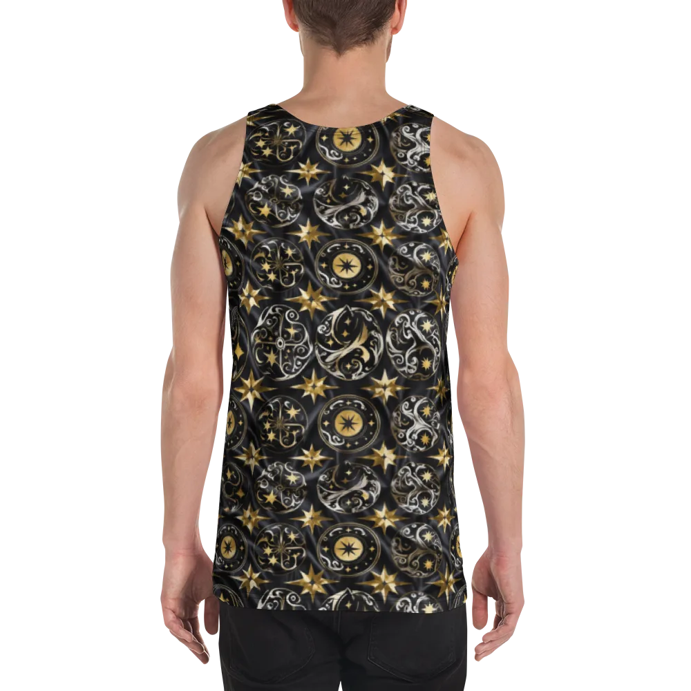 Midnight Compass on Men's Tank Top — Back