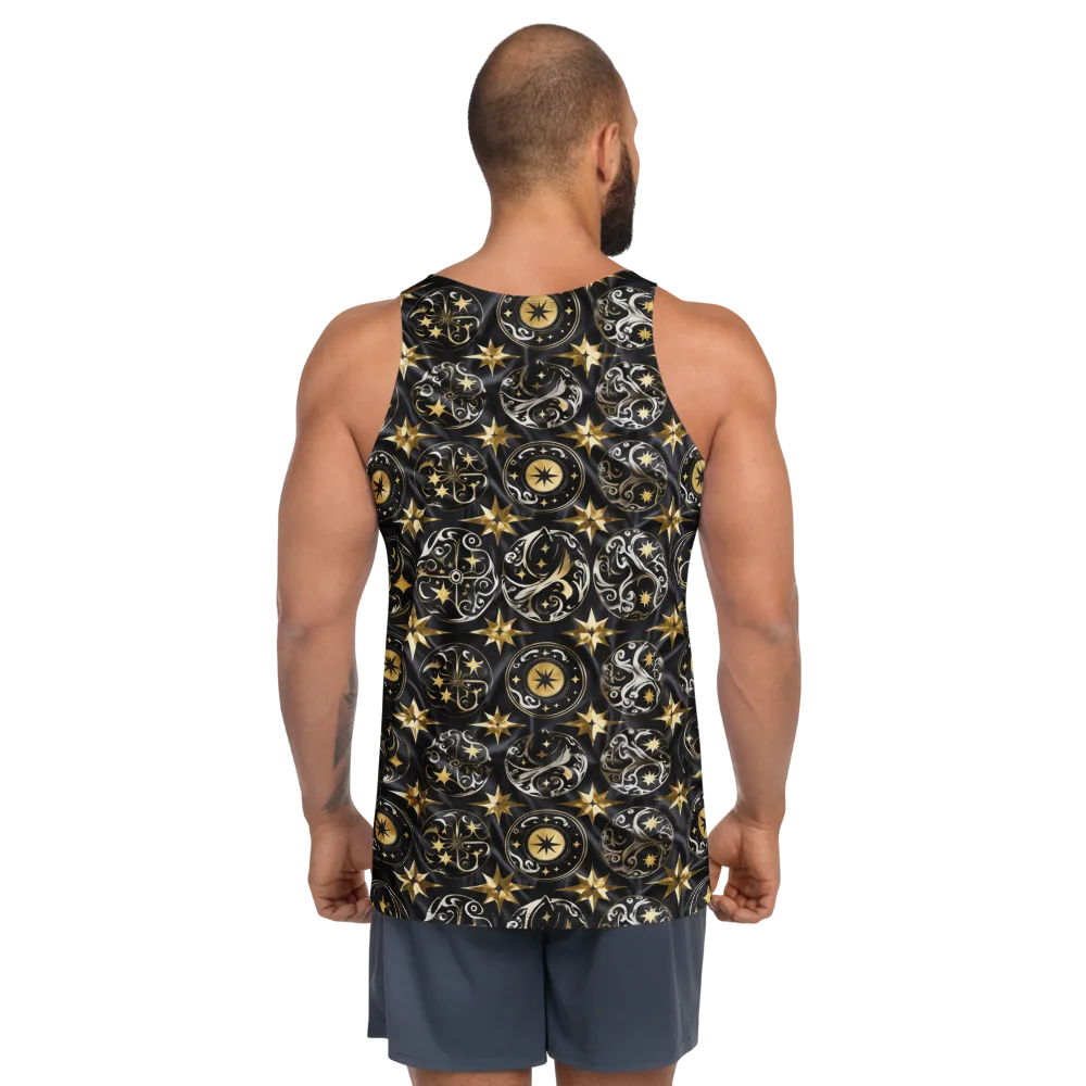 Midnight Compass on Men's Tank Top — Back