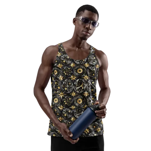 Midnight Compass on a Men's Tank Top