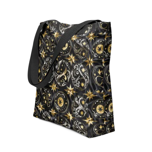 Midnight Compass on a Tote Bag