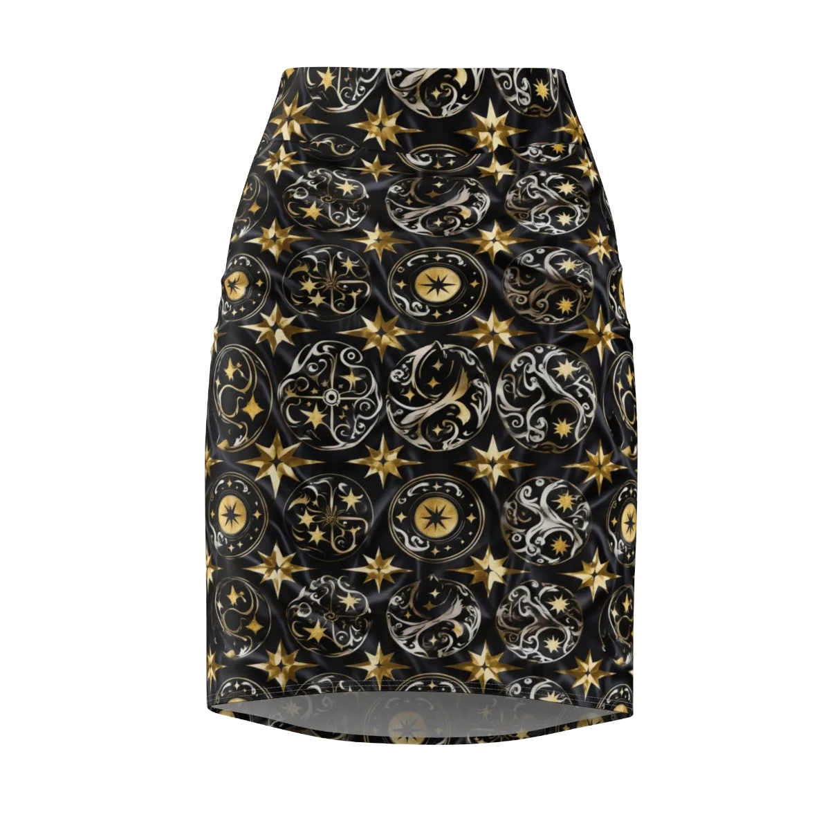 Midnight Compass on Pencil Skirt — Front