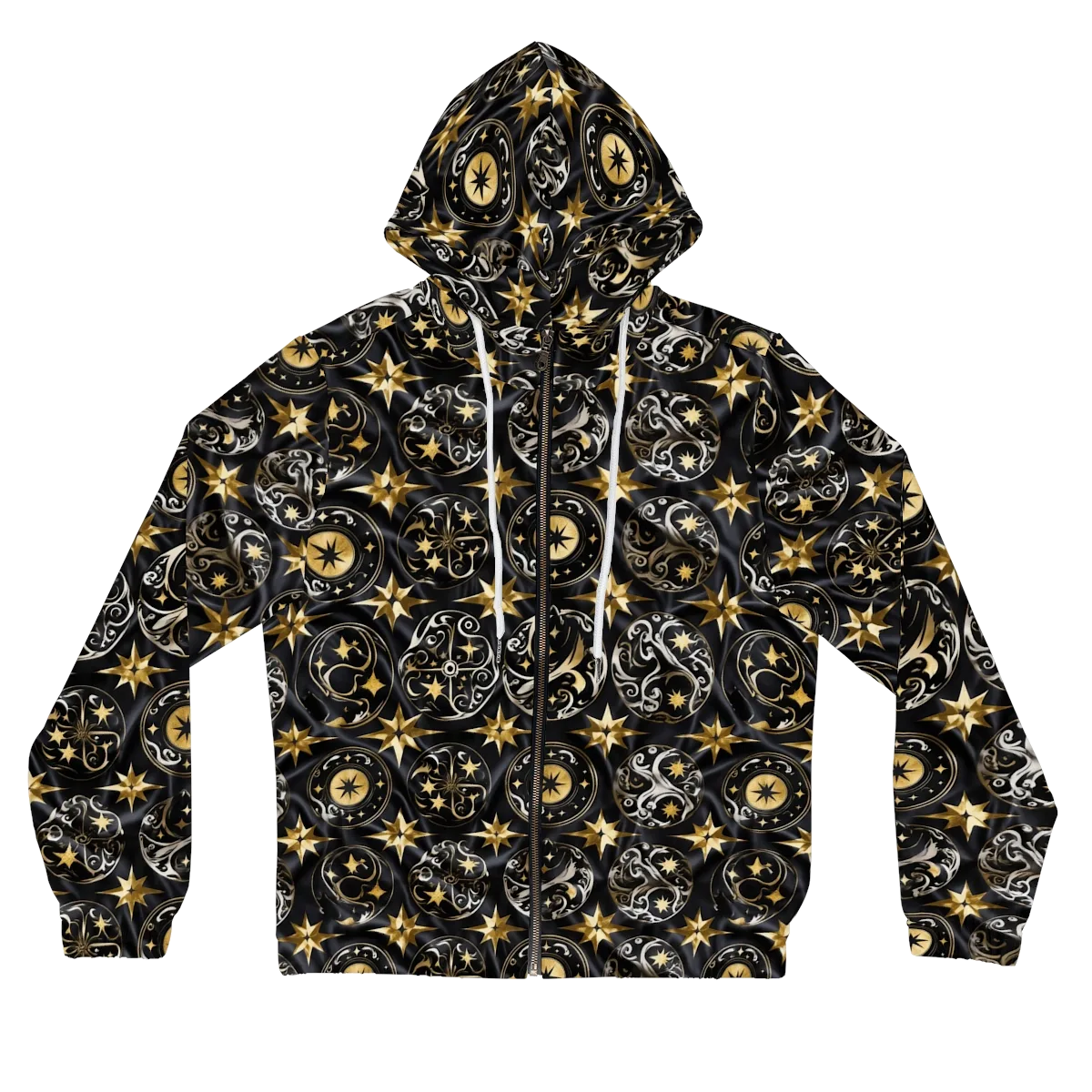 Midnight Compass on Women's Full-Zip Hoodie — Front