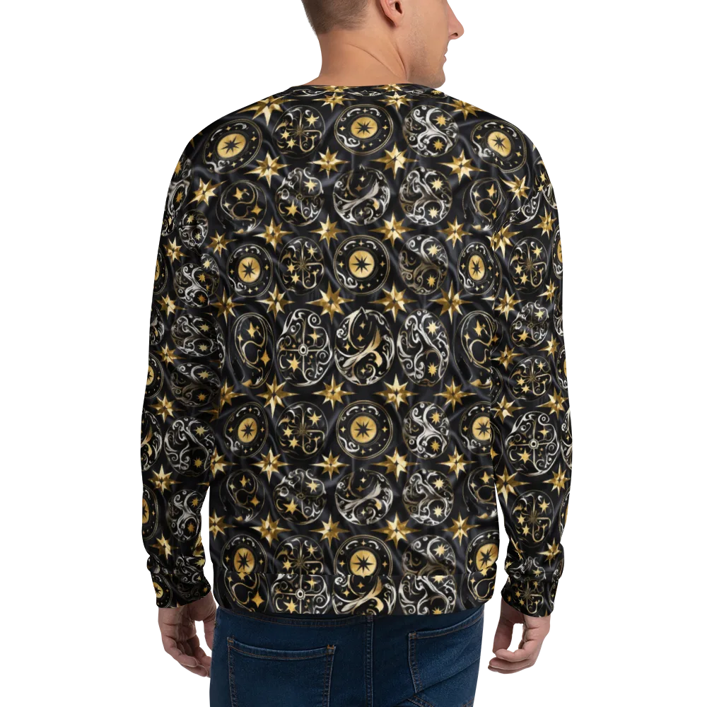Midnight Compass on Sweatshirt — Back