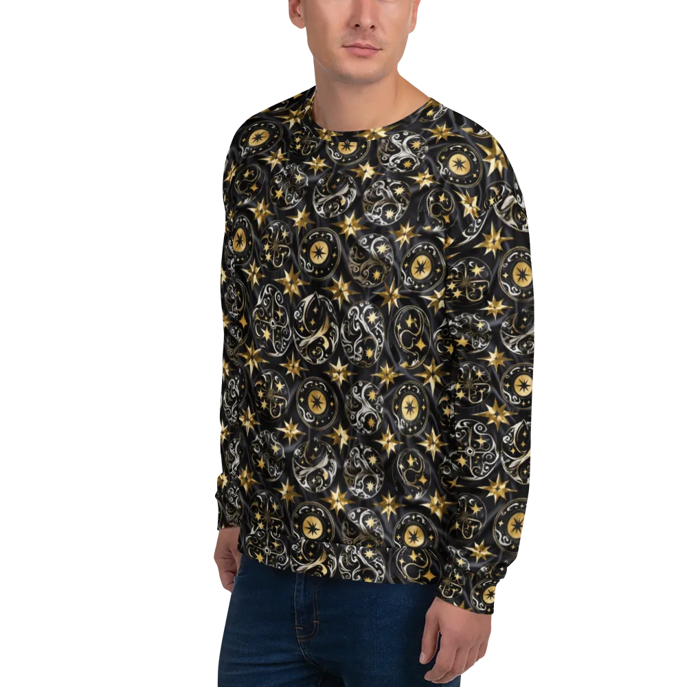 Midnight Compass on Sweatshirt — Left Front