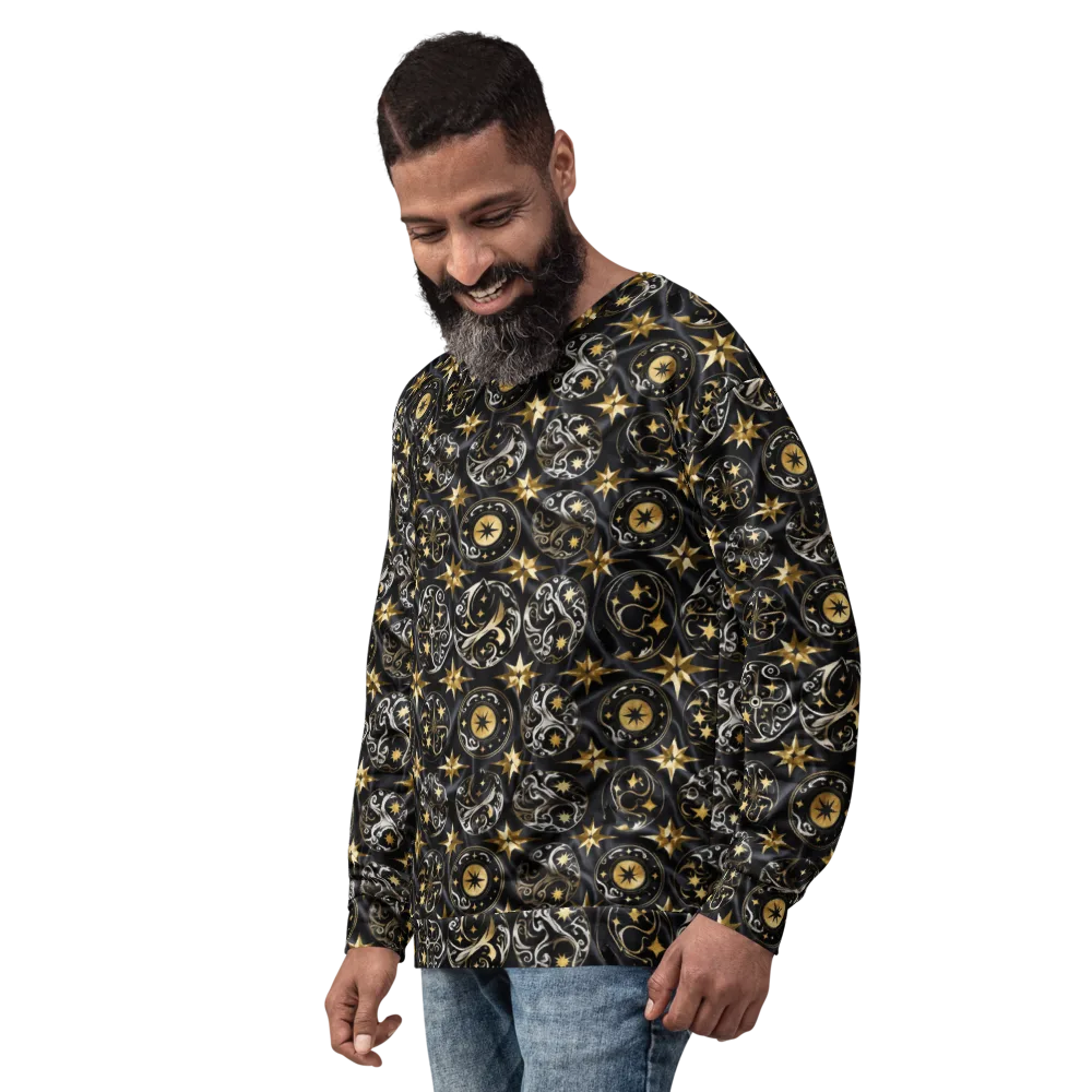 Midnight Compass on Sweatshirt — Left Front