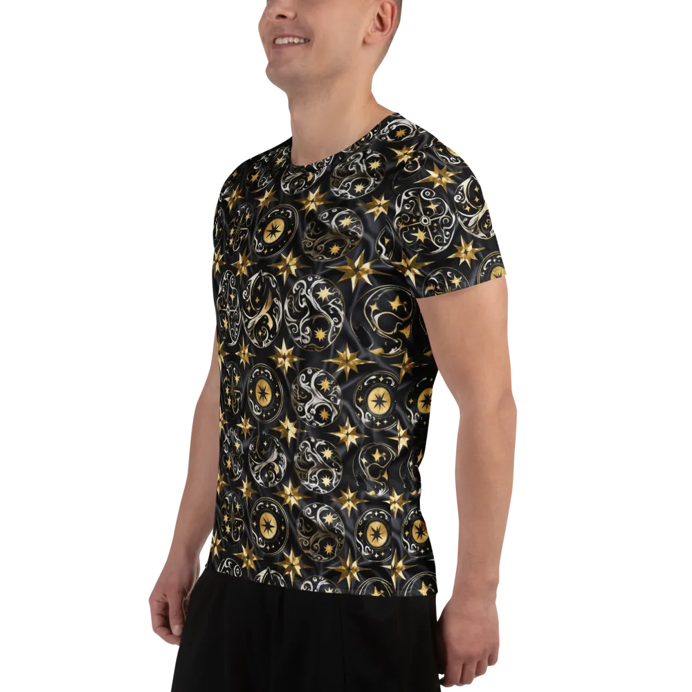 Midnight Compass on Men's Athletic T-Shirt — Left