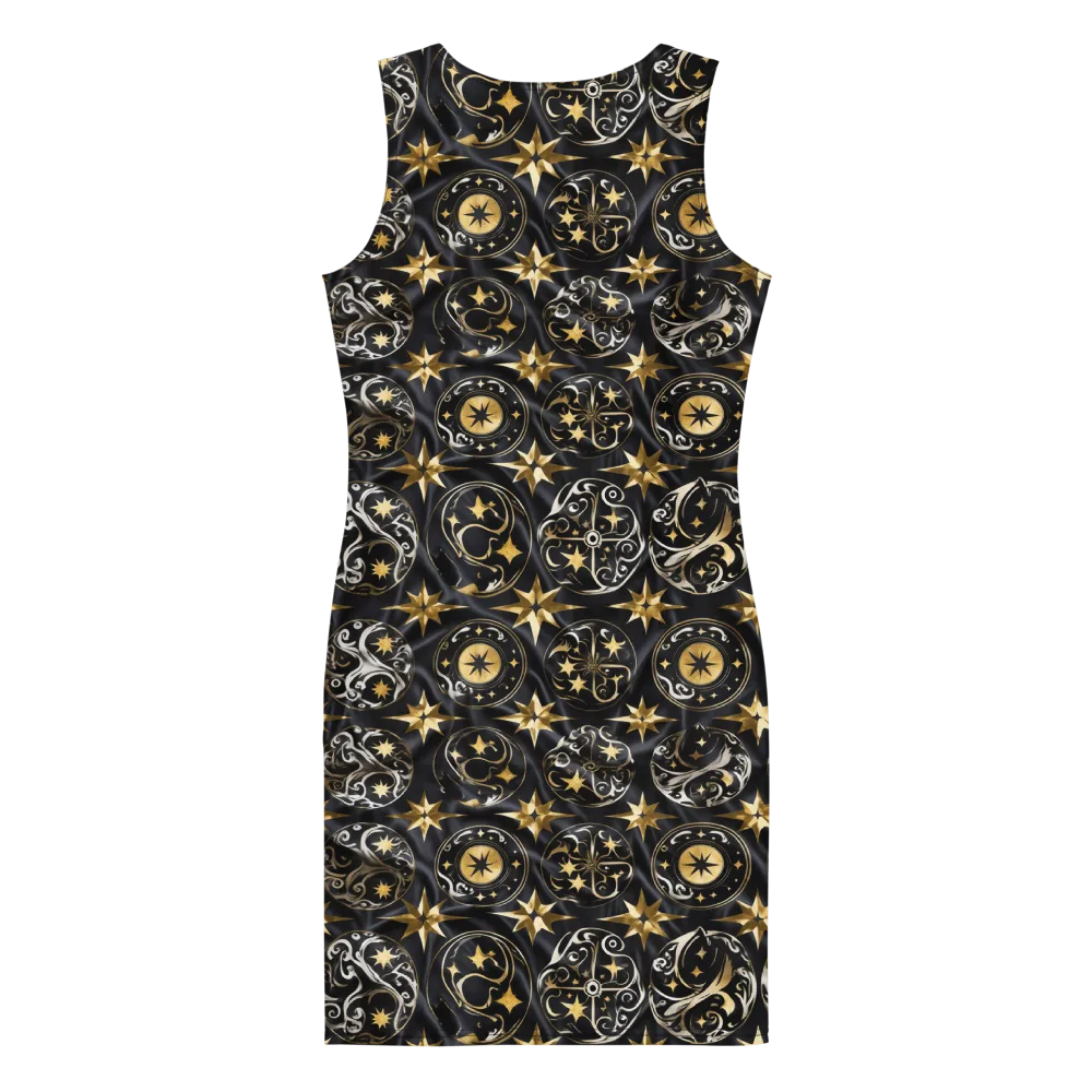 Midnight Compass on Bodycon Dress — Back