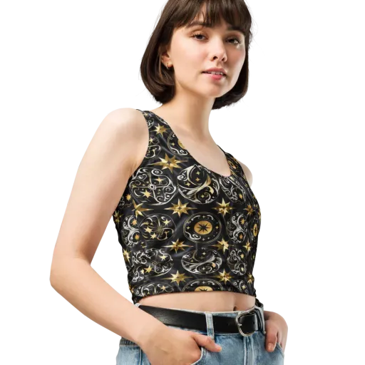 Midnight Compass on a Crop Top