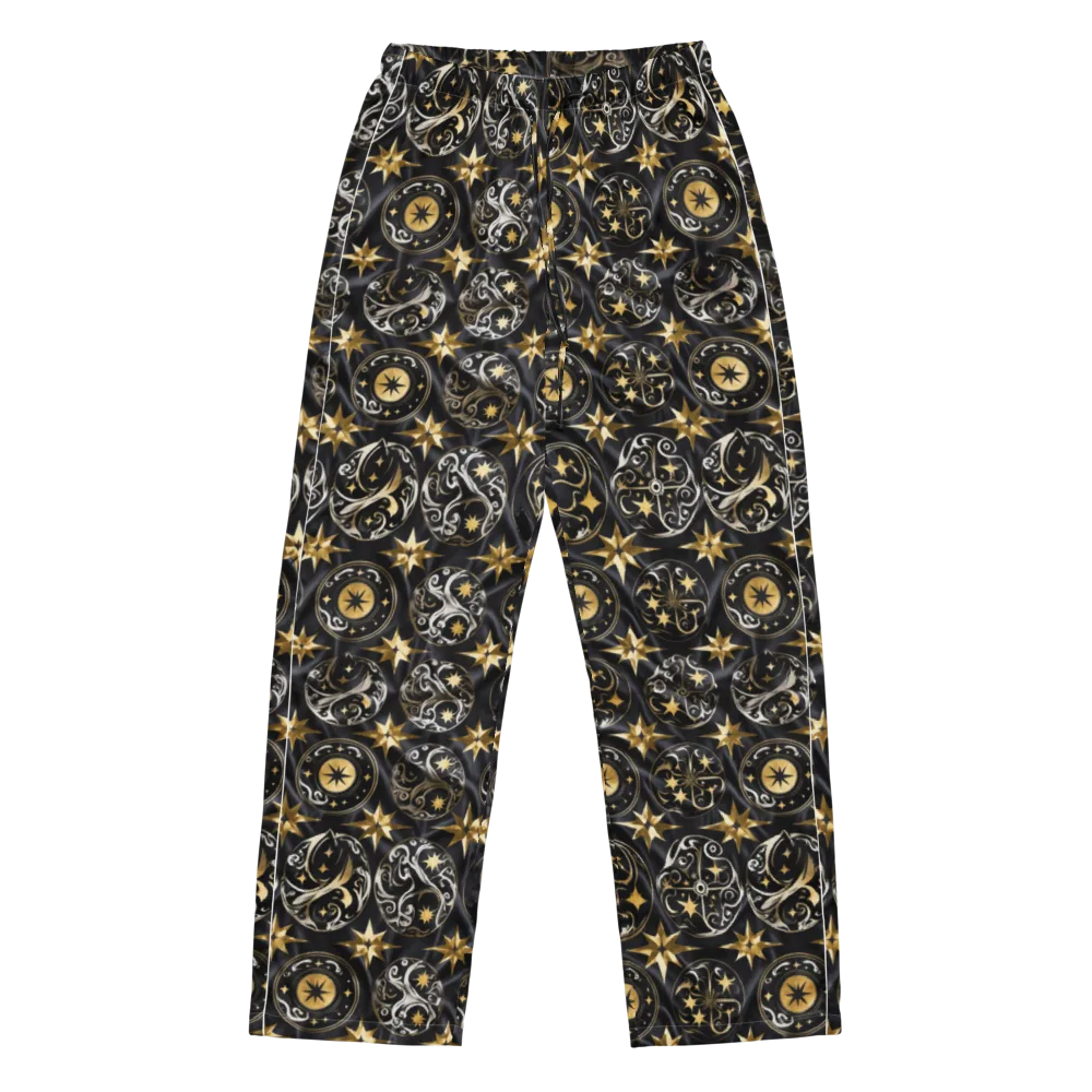 Midnight Compass on Women's Pajama Pants — Front