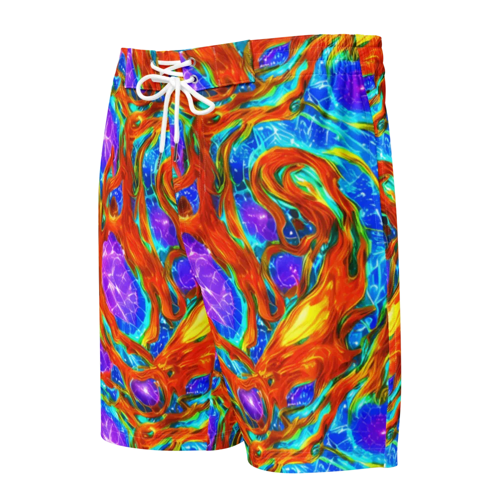 Prismatic Inferno on Men's Board Shorts — Front