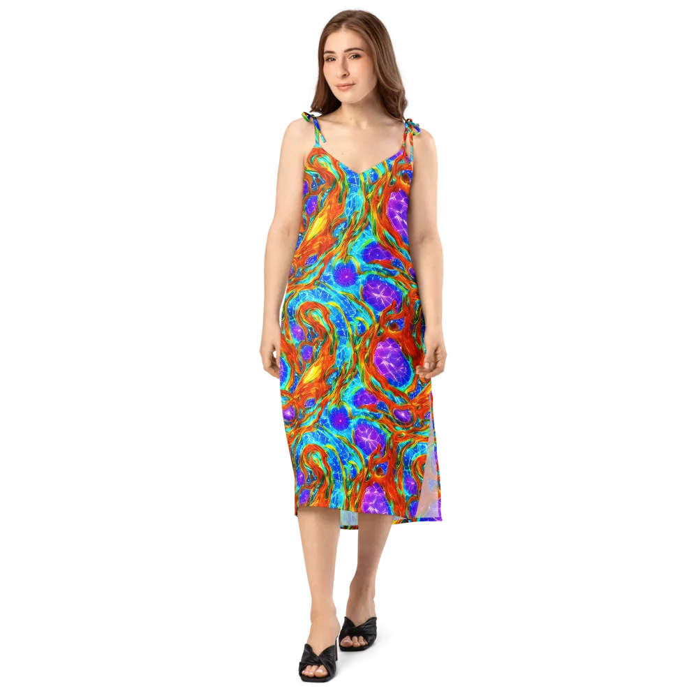 Prismatic Inferno on Slip Dress — Front