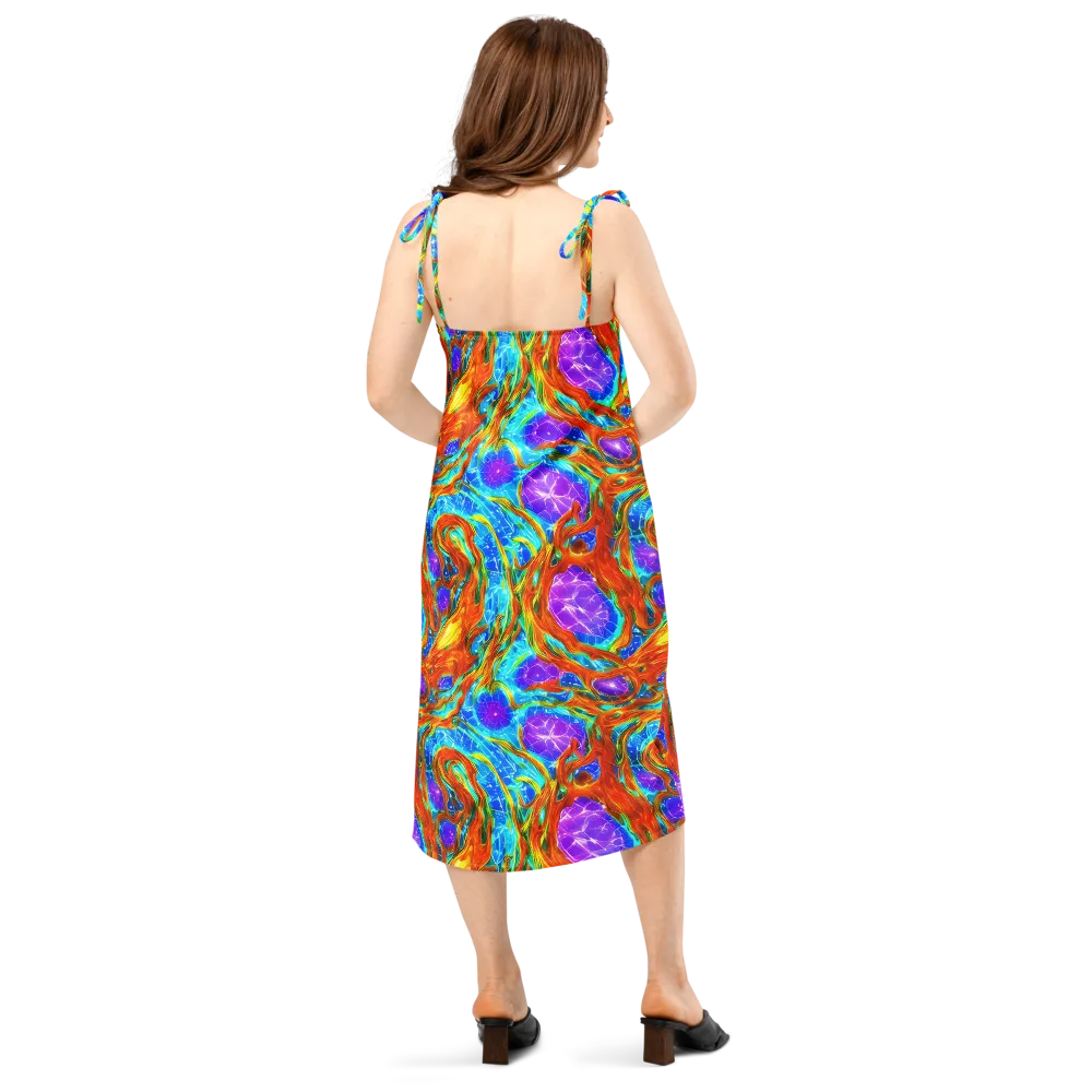 Prismatic Inferno on Slip Dress — Back