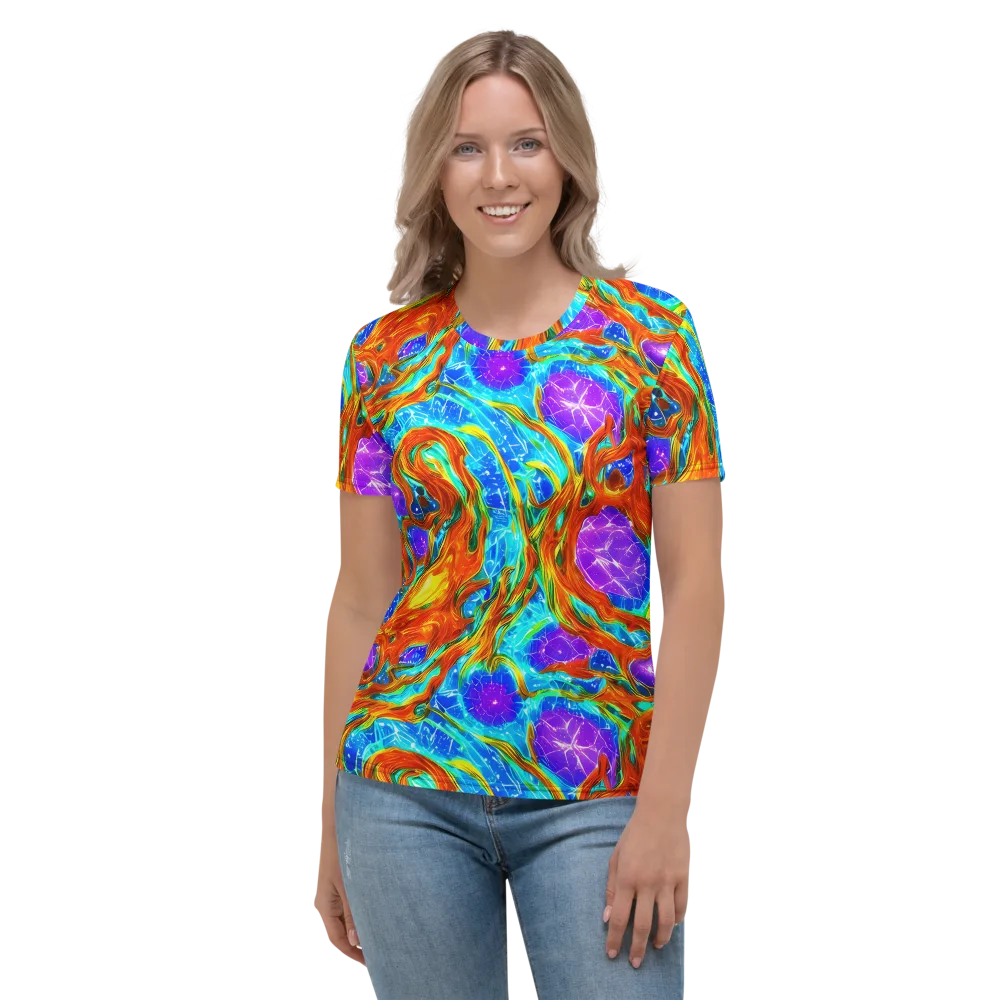 Prismatic Inferno on Women's Crew Neck T-Shirt — Front