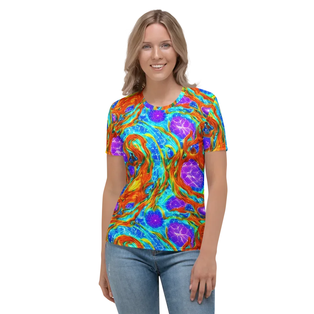 Prismatic Inferno on Women's Crew Neck T-Shirt — Front