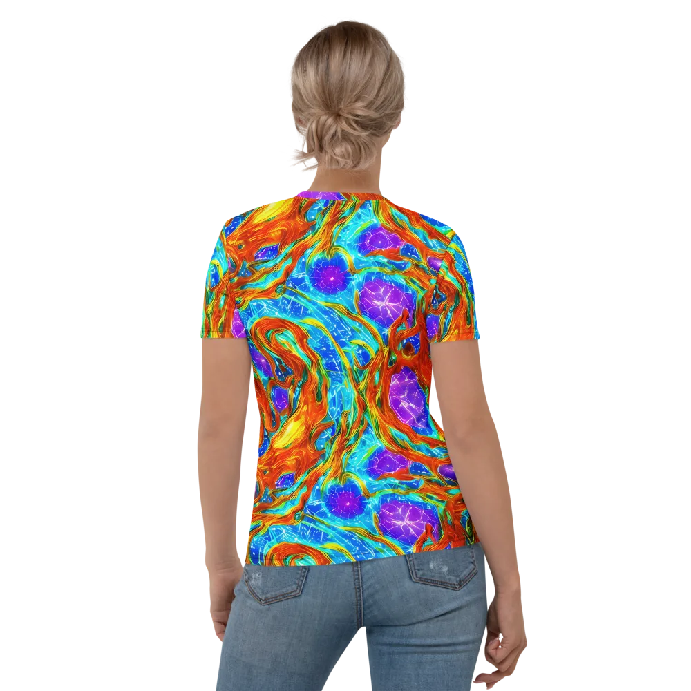 Prismatic Inferno on Women's Crew Neck T-Shirt — Back