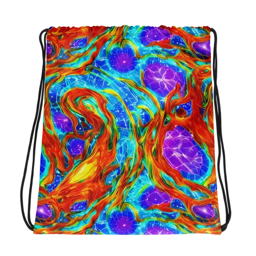 Prismatic Inferno on a Drawstring Bag