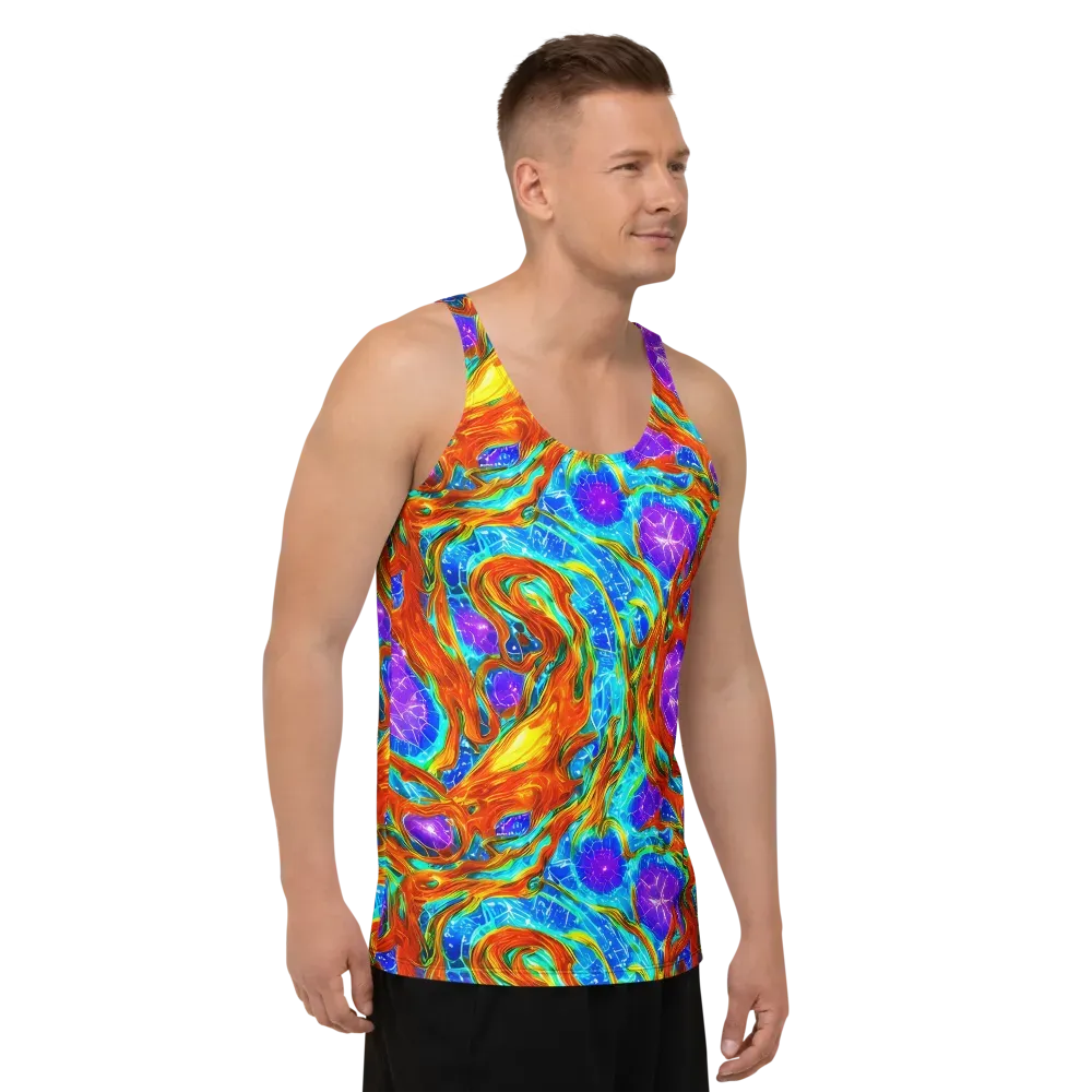 Prismatic Inferno on Men's Tank Top — Right Front