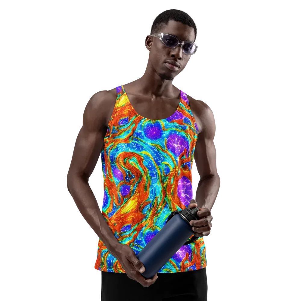 Prismatic Inferno on Men's Tank Top — Front
