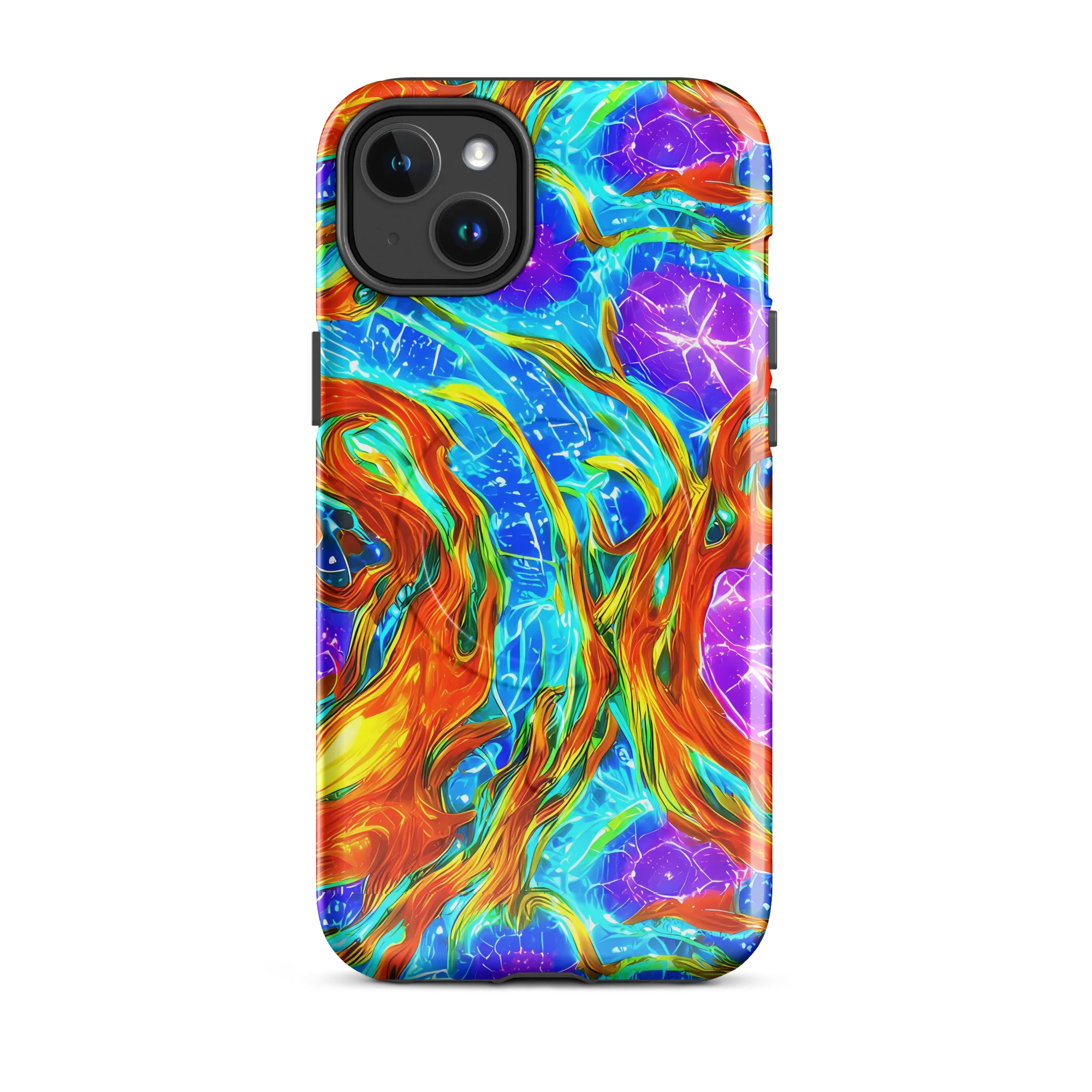 Prismatic Inferno on MagSafe Tough Case for iPhone® — Front
