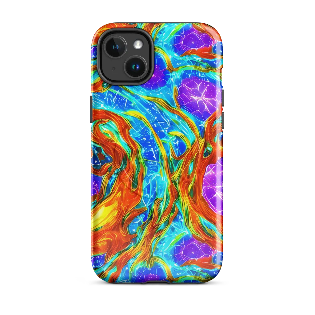Prismatic Inferno on MagSafe Tough Case for iPhone® — Front
