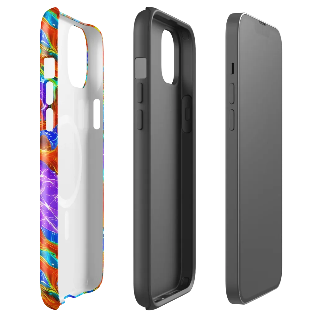 Prismatic Inferno on MagSafe Tough Case for iPhone® — Front