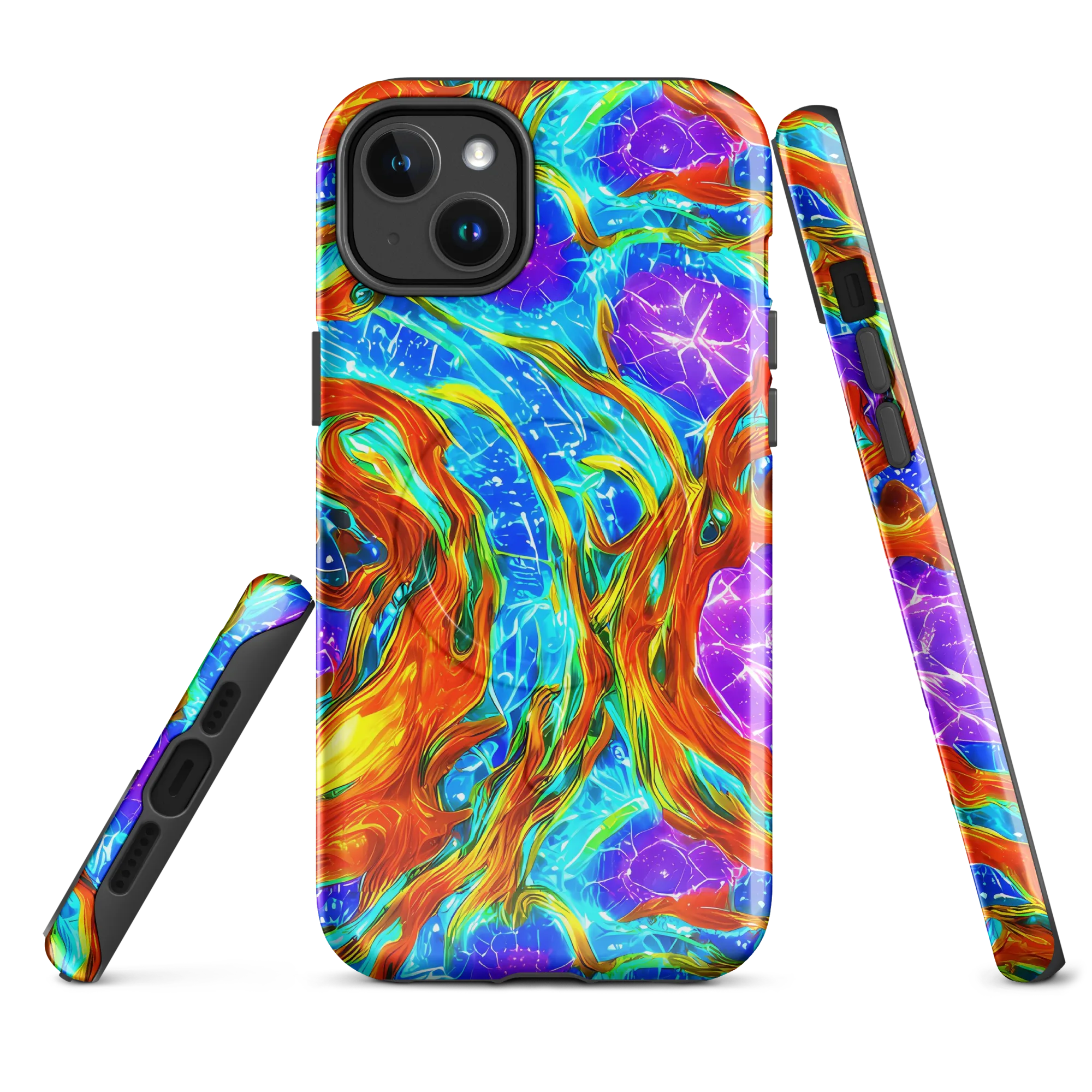 Prismatic Inferno on MagSafe Tough Case for iPhone® — Front