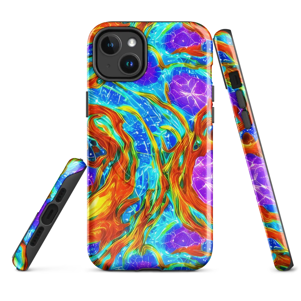 Prismatic Inferno on MagSafe Tough Case for iPhone® — Front