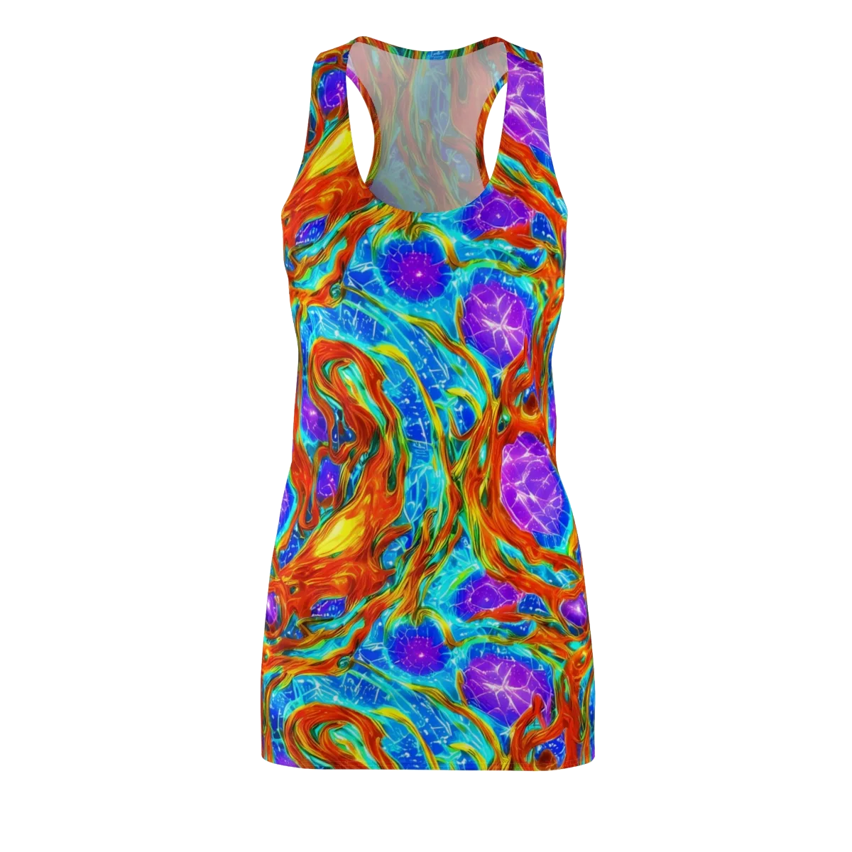 Prismatic Inferno on Racerback Dress — Front