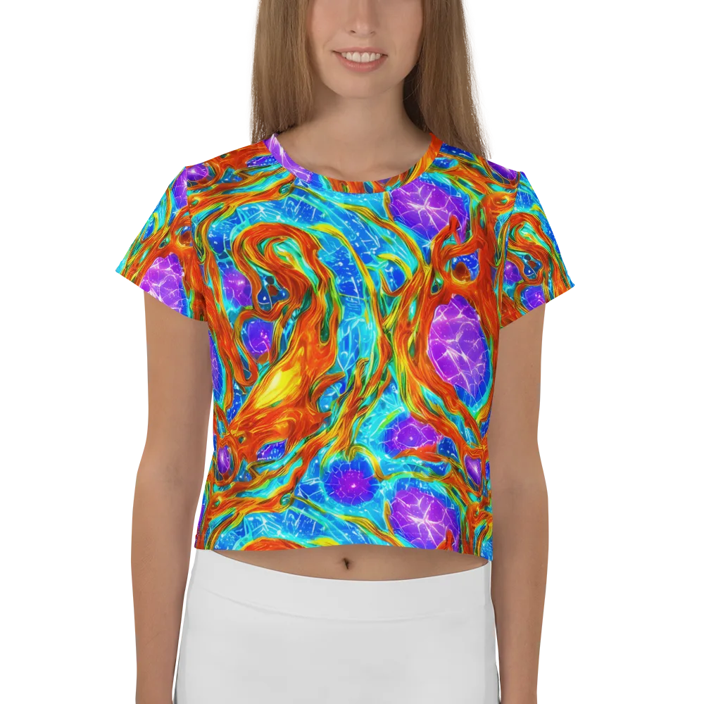 Prismatic Inferno on Crop Tee — Front