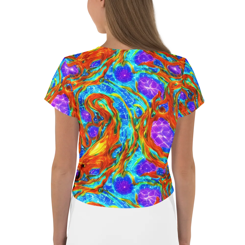 Prismatic Inferno on Crop Tee — Back