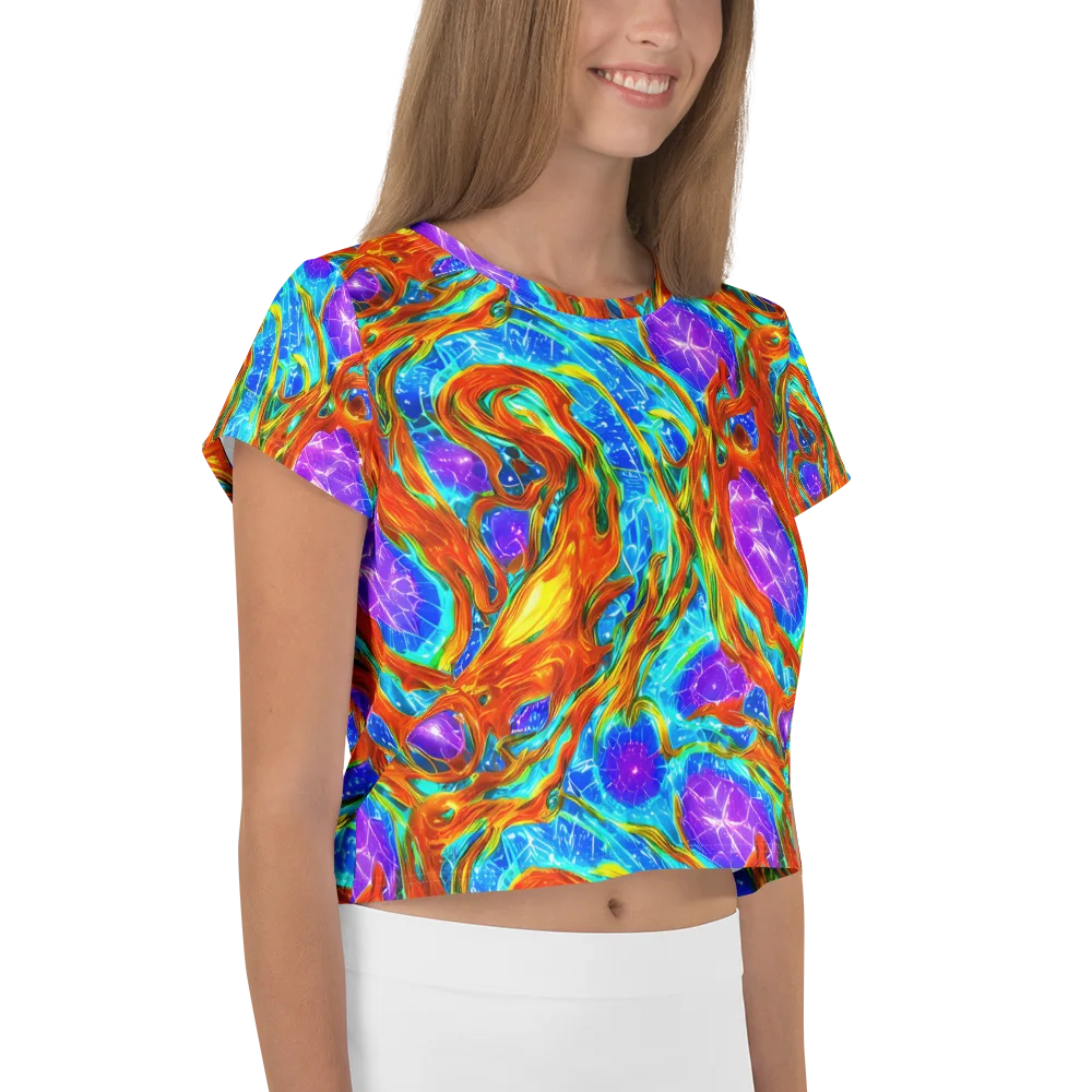 Prismatic Inferno on Crop Tee — Right