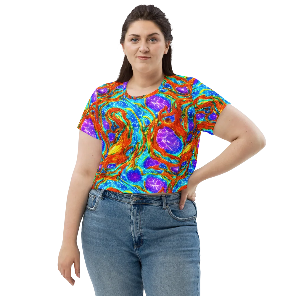 Prismatic Inferno on Crop Tee — Front