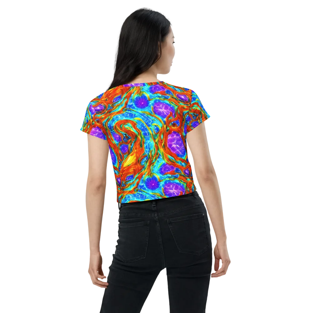 Prismatic Inferno on Crop Tee — Back