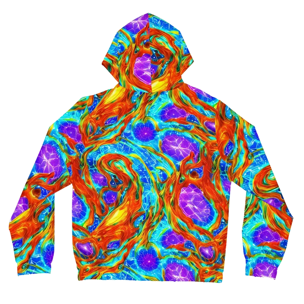 Prismatic Inferno on Women's Full-Zip Hoodie — Back