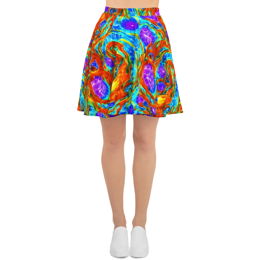 Prismatic Inferno on Skater Skirt — Front