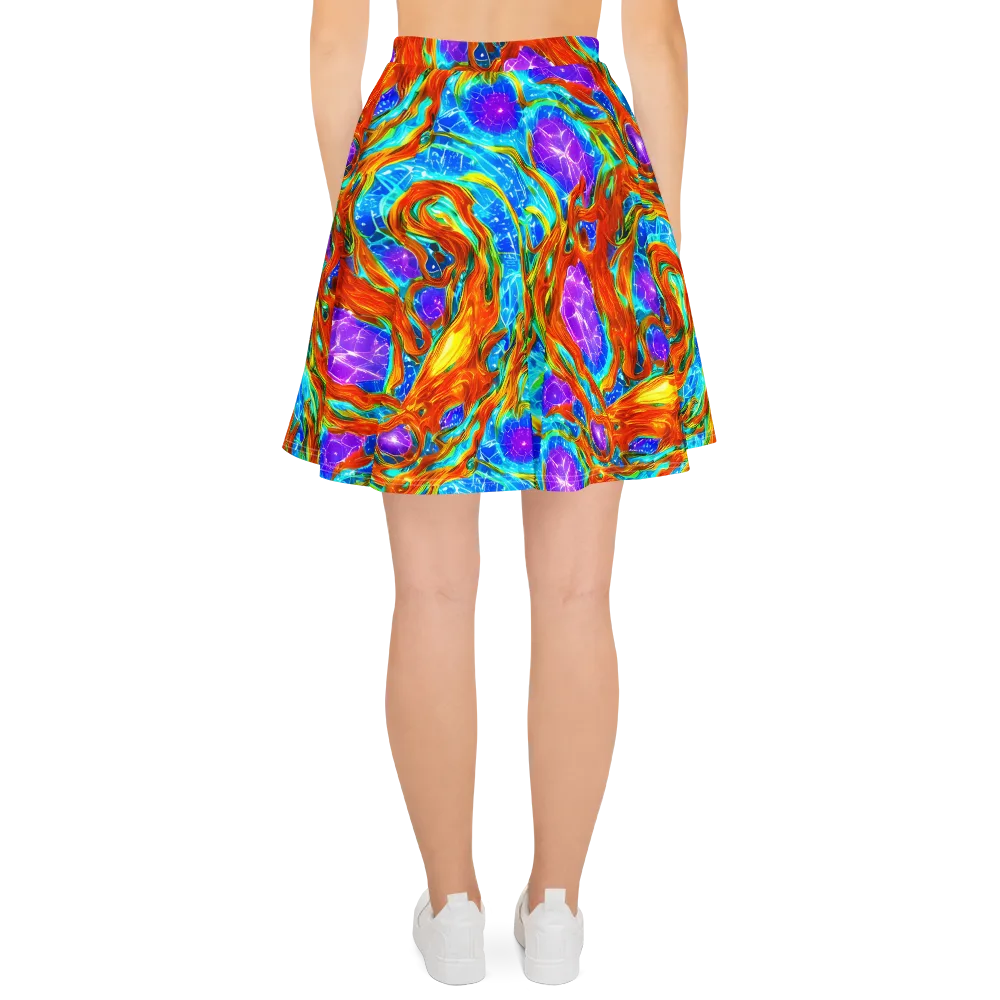 Prismatic Inferno on Skater Skirt — Back