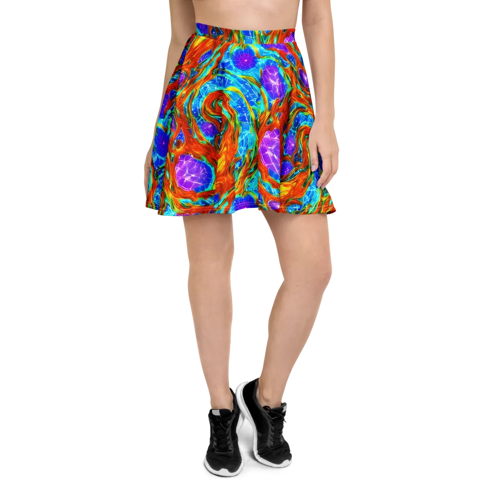 Prismatic Inferno on Skater Skirt — Front