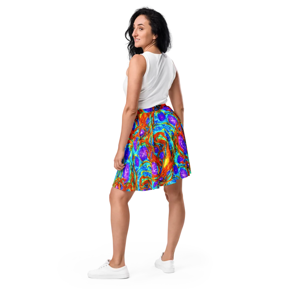 Prismatic Inferno on Skater Skirt — Back