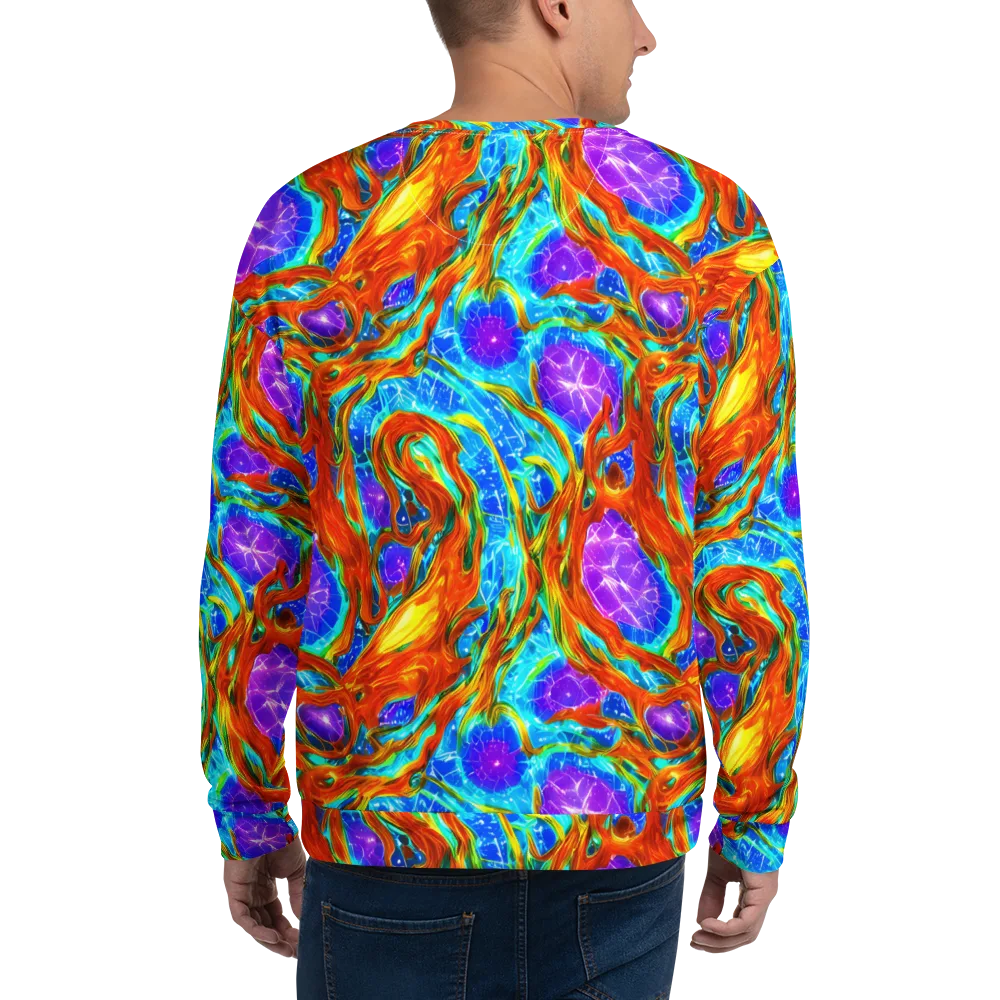 Prismatic Inferno on Sweatshirt — Back
