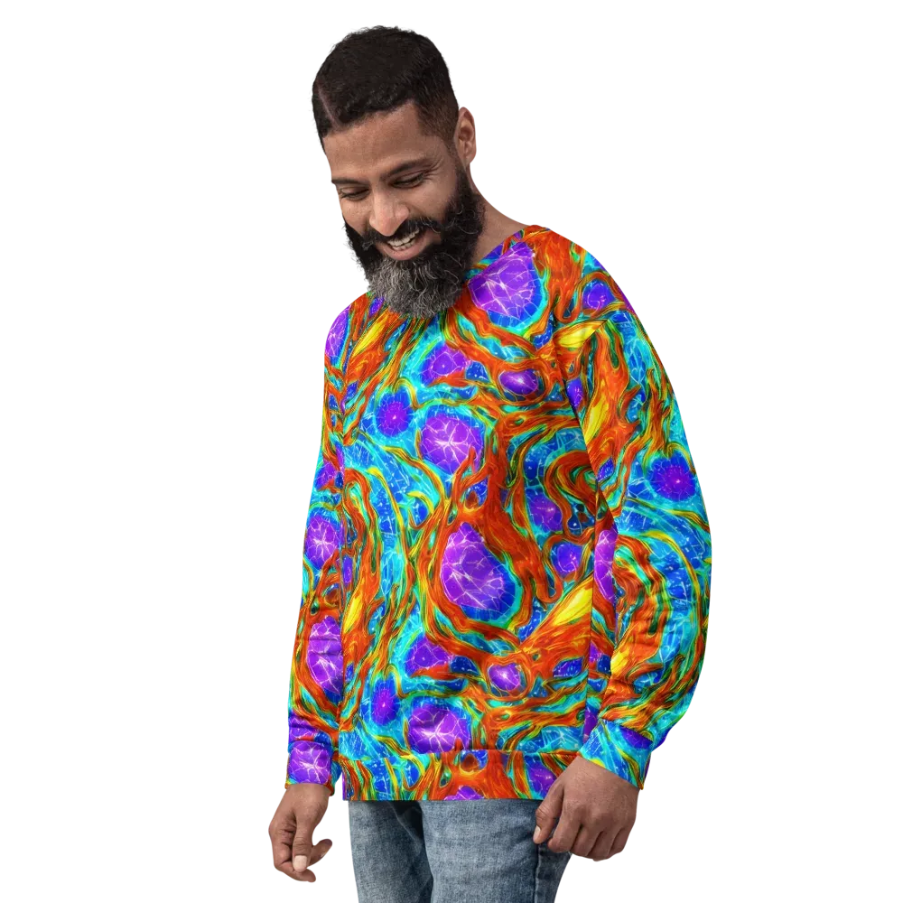 Prismatic Inferno on Sweatshirt — Left Front