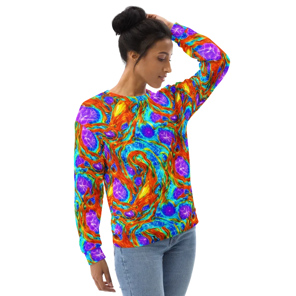 Prismatic Inferno on Sweatshirt — Right Front